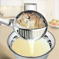 1pc creative gadgets removable stainless steel hot pot soup spoon double colander set kitchenware kitchen accessories gadgets q