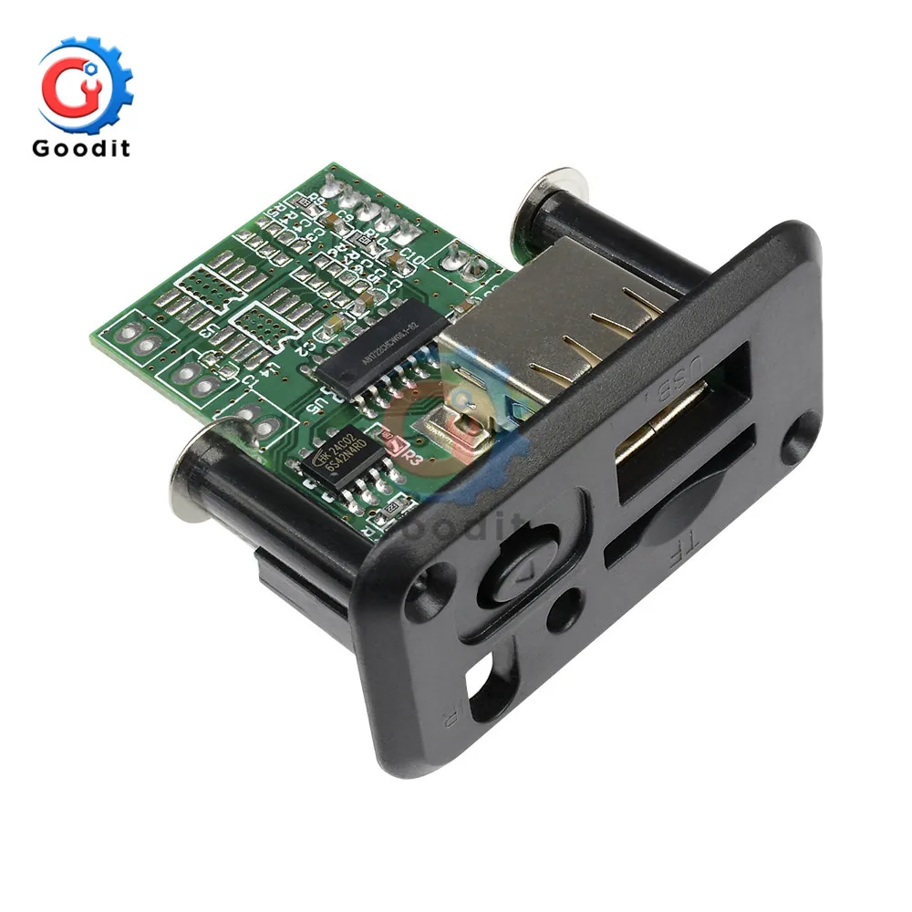 Автомобильный мини MP3 декодер 5 В/12 В плата USB TF U-Disk Reader MP3-плеер усилитель с