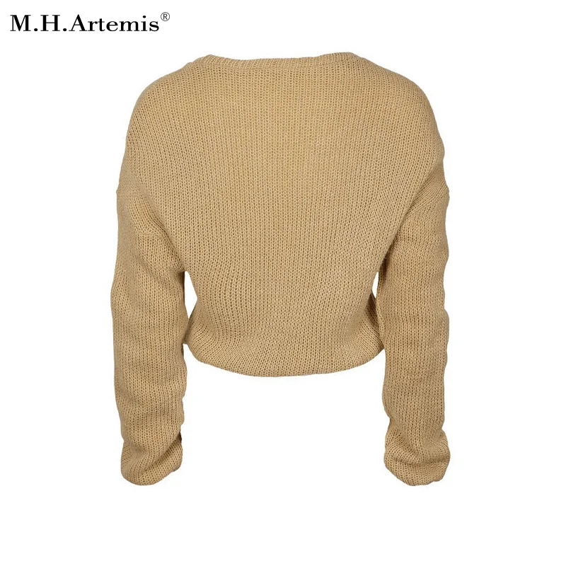 M. H. Artemis Повседневный свободный свитер женский осенне-зимний пуловер с длинным
