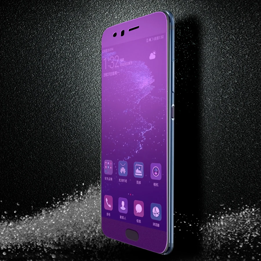 Для huawei Honor вид 10 Anti UV фиолетовый синий анти отпечатки пальцев Матовый Экран