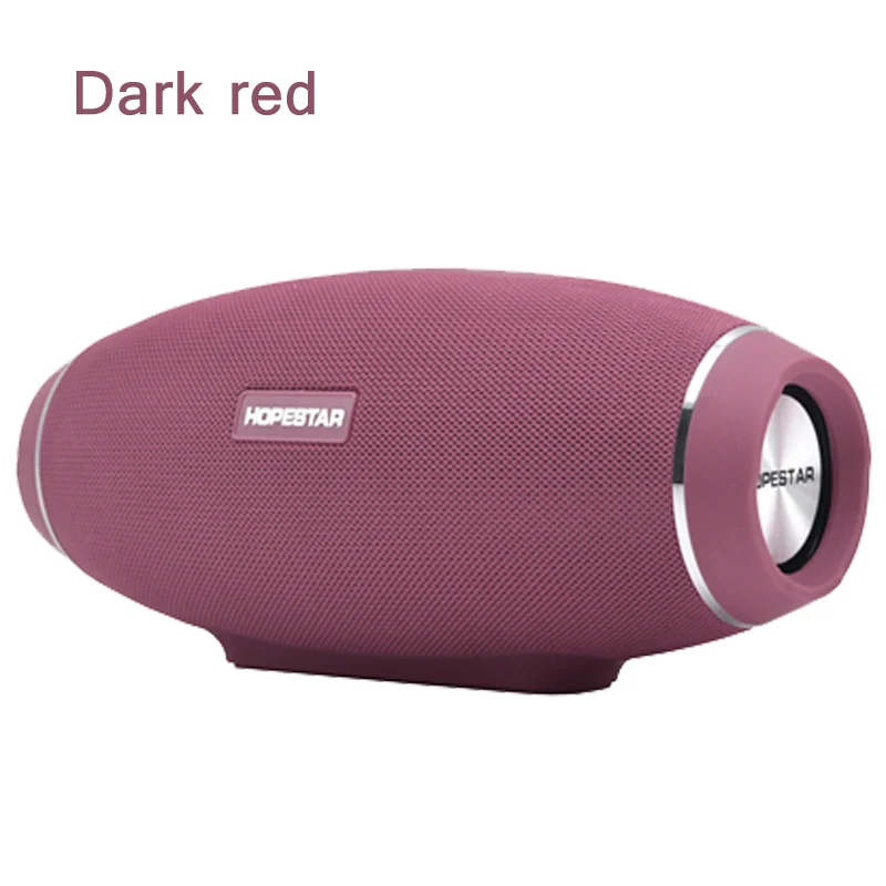 Dark red HOPESTAR H20 беспроводной портативный Bluetooth динамик регби Открытый бас-эффект с микрофоном power charge Bank для мобильных ТВ ПК - Цвет: Dark red