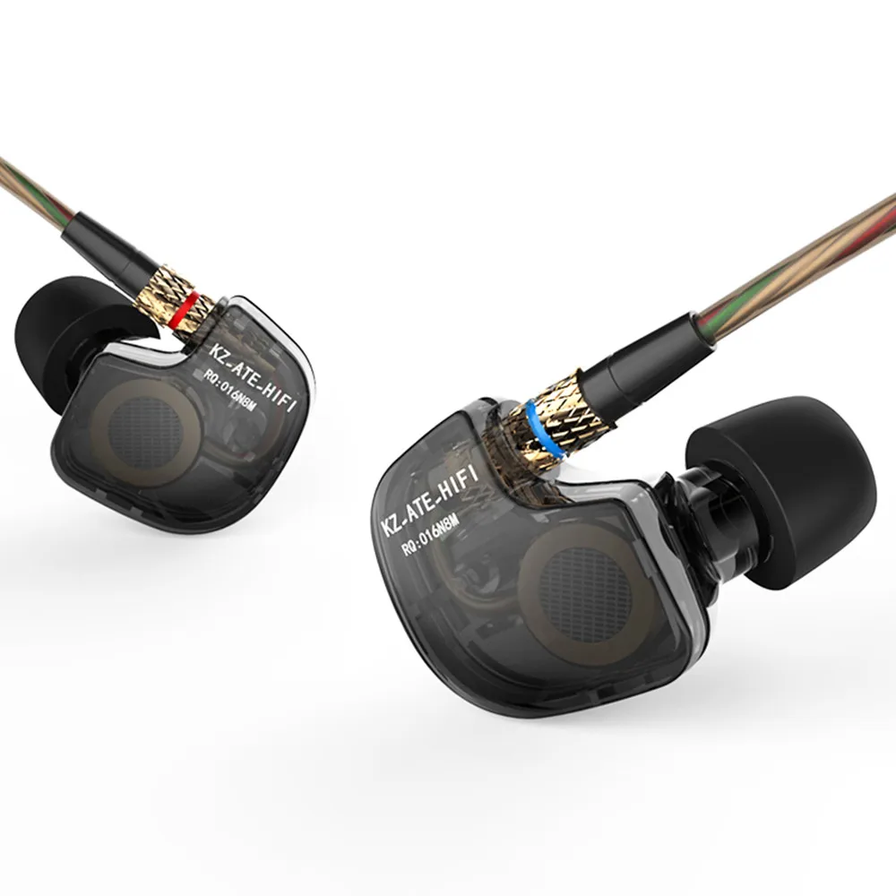 100% оригинал KZ ATE 3 5 мм в ухо наушники HiFi металлические auriculares гарнитура с супер