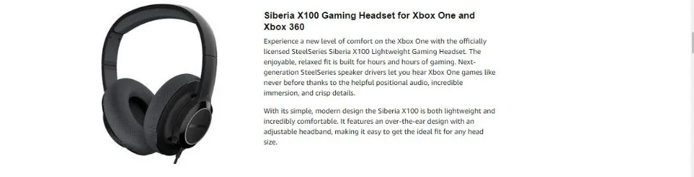 SteelSeries Siberia X100 удобные игровая гарнитура(без коробки для розничной продажи