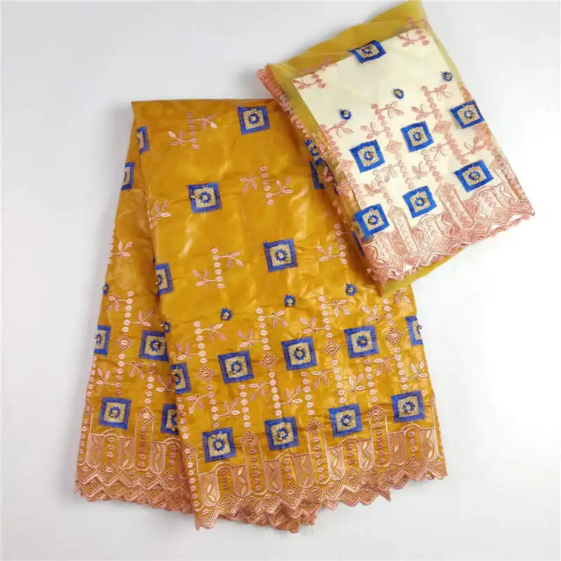 Африканская кружевная ткань Гвинея Базен комплект тканей с 2 ярда французское