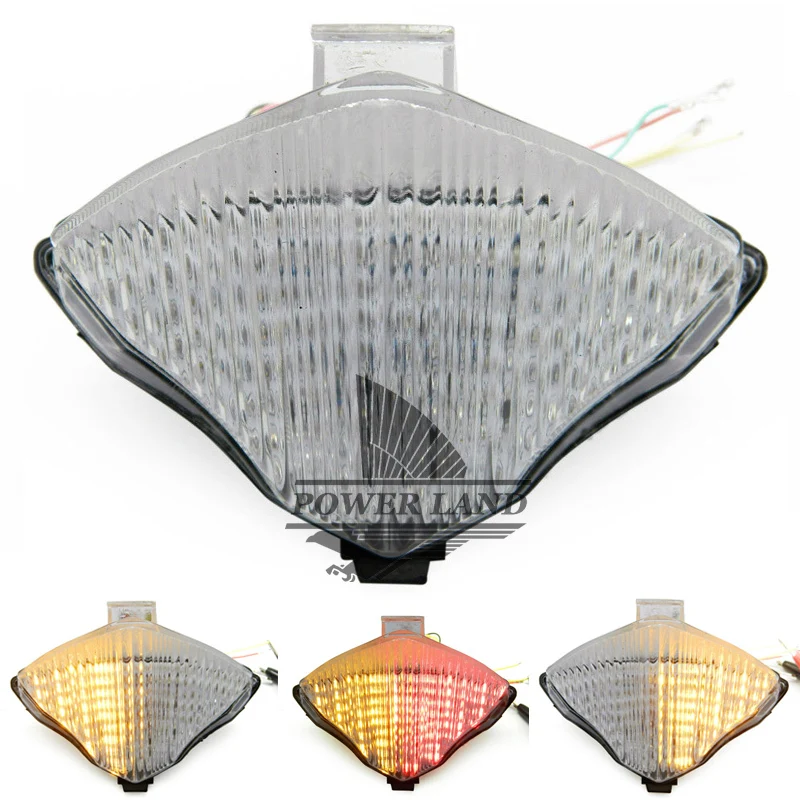 

Motorcycle LED Clear Lens Integrated LED Brake Lamp Tail Light Tail Turn Signals Light Taillight Fit For Yamaha YZF R1 04-06