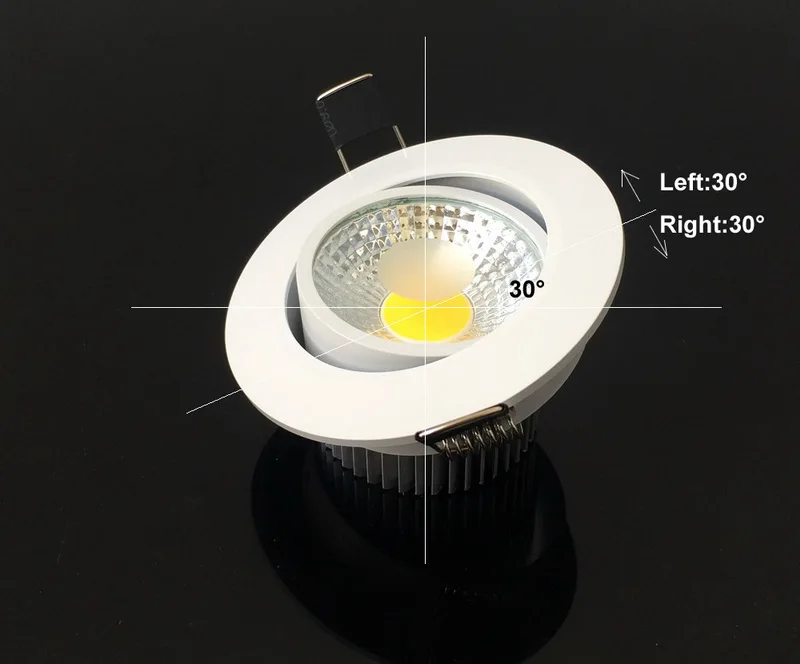 Супер качество белый корпус 6 Вт 9 Led Cob светильники точечные огни 120 Угол луча CREE