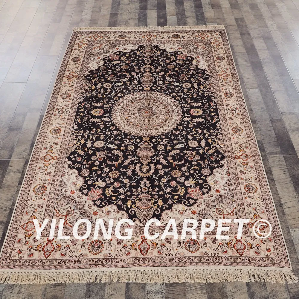 

YILONG 5 'x 8' турецкий Шелковый Ковер Дизайн Хэнань ручной работы Роскошные восточные персидские ковры значение (YHW227B5x8)