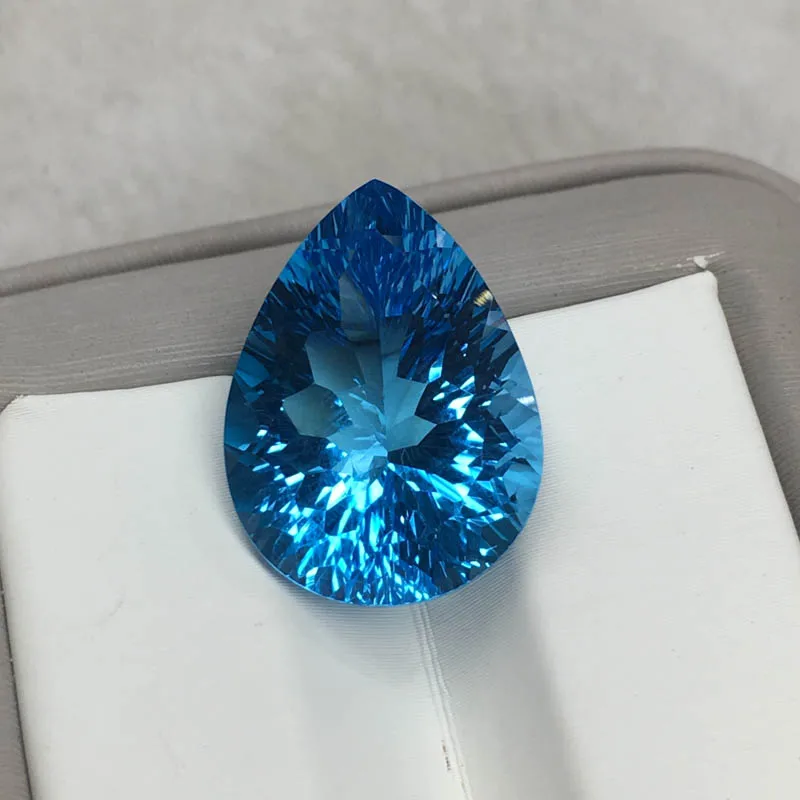 CSJ натуральный голубой топаз свободный драгоценный камень глубокая расцветка