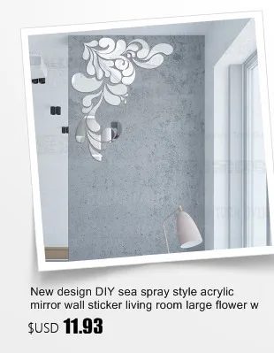 Креативные DIY 3d анютины глазки большой цветок настенные наклейки акриловое декоративное зеркало наклейка для гостиной спальни Декор Настенная роспись R066