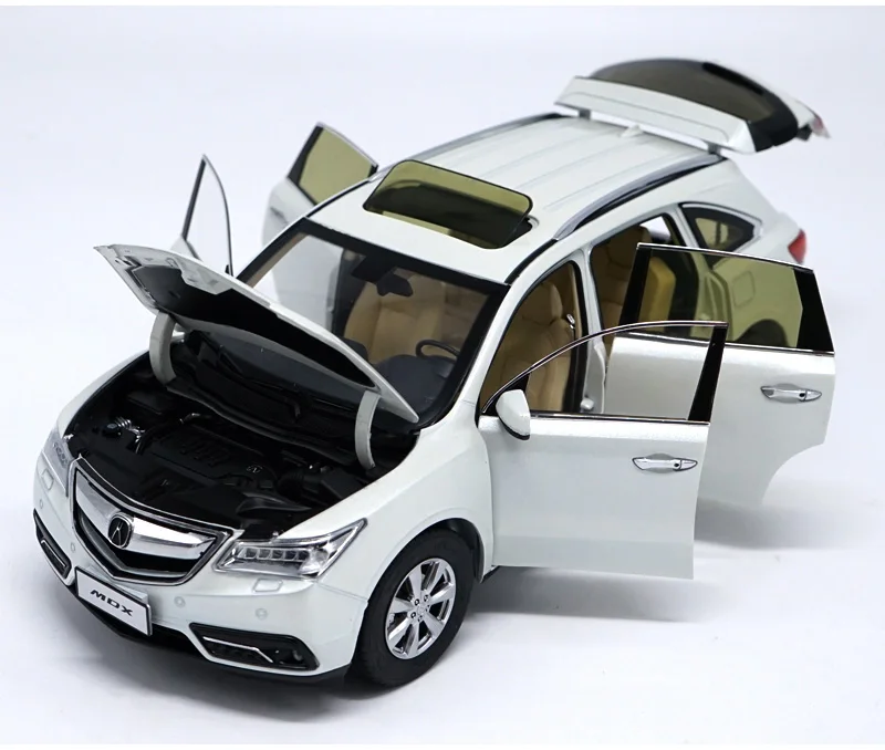 1:18 Acura MDX сплав литья под давлением Модель автомобиля игрушки белый красный для детей подарки коллекция оригинальная коробка