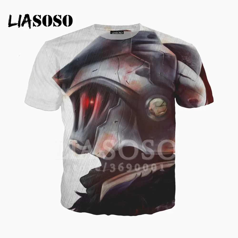 Женская и мужская футболка LIASOSO с 3D принтом японского аниме Goblin Slayer летняя в стиле