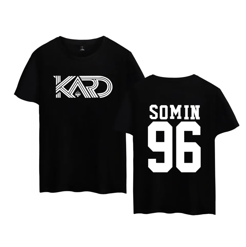 Корейская коed group K.A.R.D Футболка K-Pop Moombahton EDM KARD модная футболка с короткими