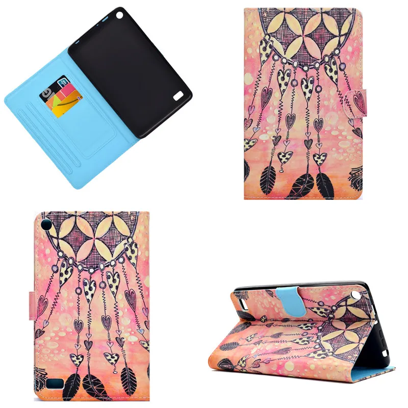 Для Amazon Kindle Fire HD 7 2015 6 чехол с подставкой для планшета кожаный флип-кошелек HD7
