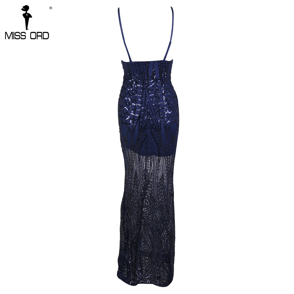 Женское платье-макси Missord с треугольным вырезом и открытой спиной FT8391 | Женская