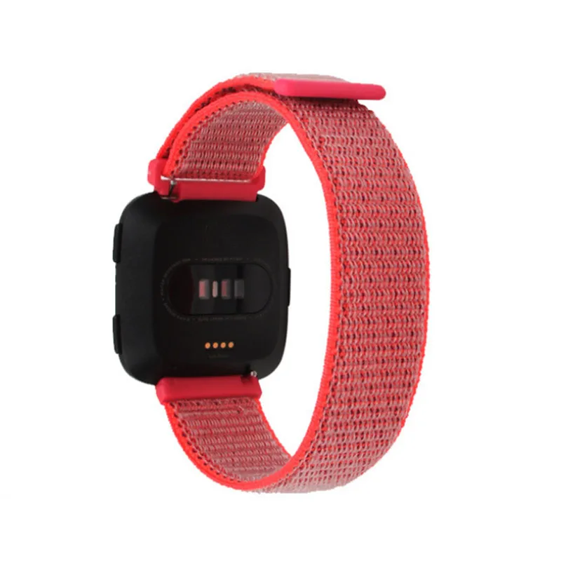 J Essidi спортивный нейлоновый ремешок для часов на замену для Fitbit Versa дышащий волшебный плетеный браслет из ткани петля для Fitbit Versa - Цвет: J