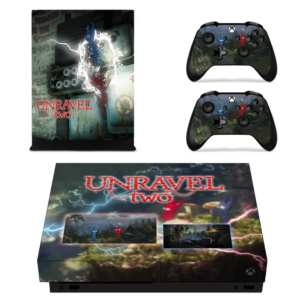 Популярные скины для Xbox One X консоль и контроллер разгадывают две наклейки