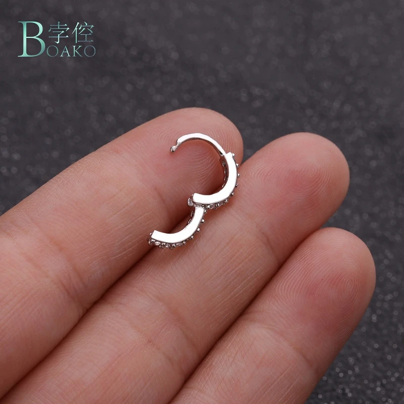 BOAKO 1 шт. носовые кольца ноздри кольцо цветок спиральный для хряща Tragus нос