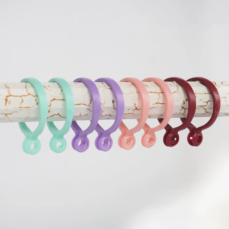 20 шт.! Разноцветные занавески для душа кольца фиксаторы оконных занавесок