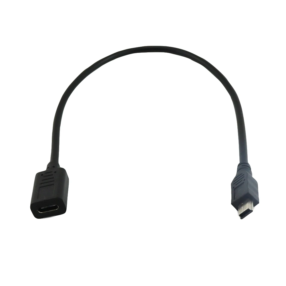 1х USB 3,1 type C для USB Mini 5Pin штекер для синхронизации данных зарядный адаптер Соединительный кабель шнур 1 фут/30 см