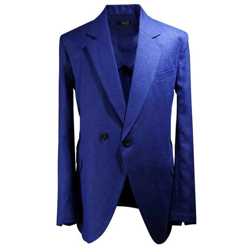 Женский! 2018 новый мужской льняной костюм для культивирования своей морали белый тонкий красивый маленький