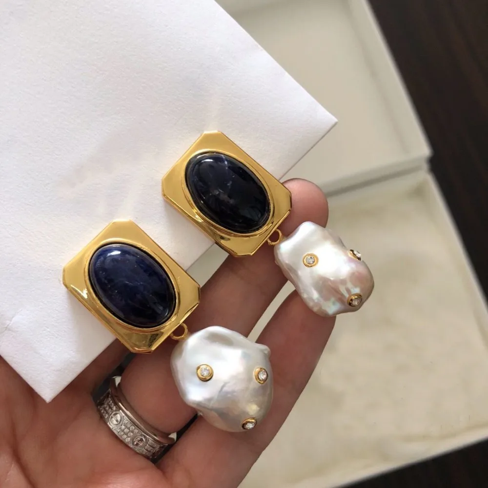 ETHQFF новейшие модные трендовые ювелирные изделия женские серьги с барочным