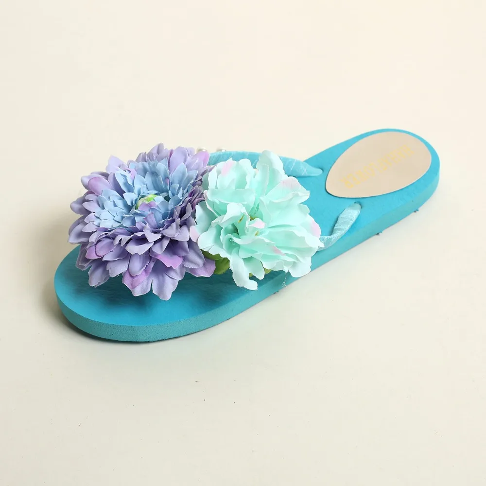 HAHAFLOWER летние Для женщин флип-флоп сандалии на плоской подошве; Вьетнамки с подошвой из цельного дерева; сандалии купание на танкетке, сандалии женские туфли