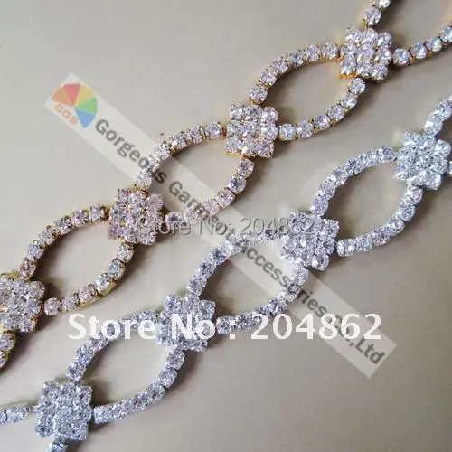 10yd 20 мм Алмазная Чешская прозрачная Хрустальная цепочка для Стразы Роскошная