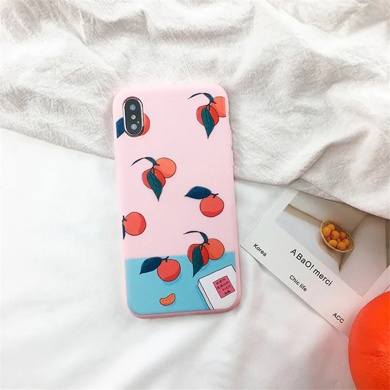 Винтажный Оранжевый чехол GYKZ для iPhone X XS MAX XR 7 8 6 6s Plus литературный Белый