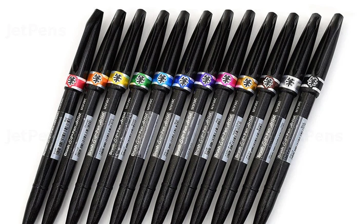 Pentel Кисть ручка художника Акварельная мягкая кисть кончик художественные маркеры ручки для манги комиксов раскрашивания Рисование каллиграфия