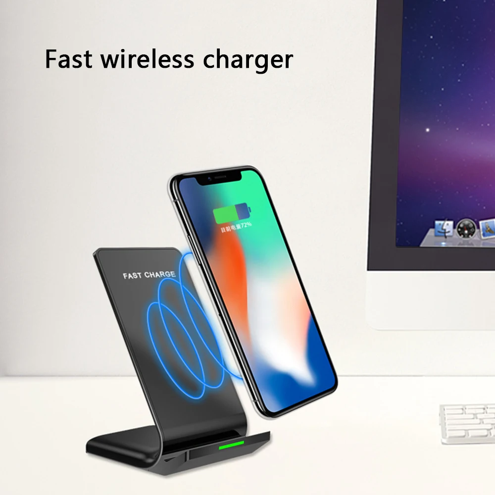 Беспроводное зарядное устройство 10 Вт Qi беспроводное для Samsung S9 S8 S7 S6 Edge Note 8 iPhone X