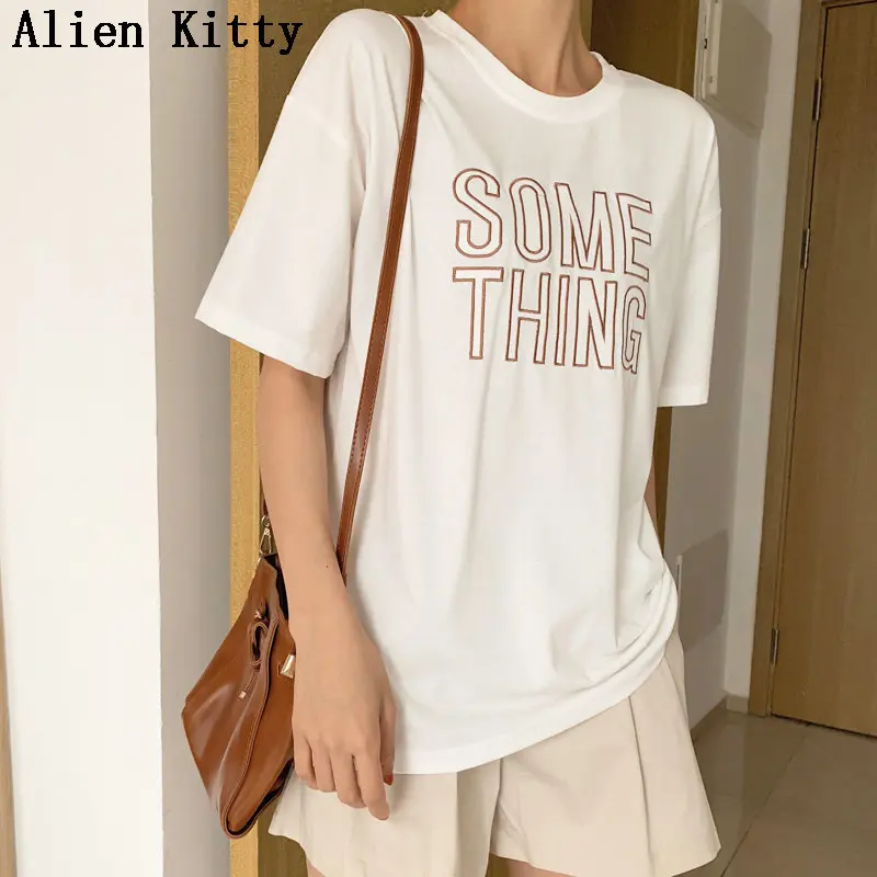 Чужой котенок Лидер продаж Вышивка буквы обычный короткий рукав мода новый o