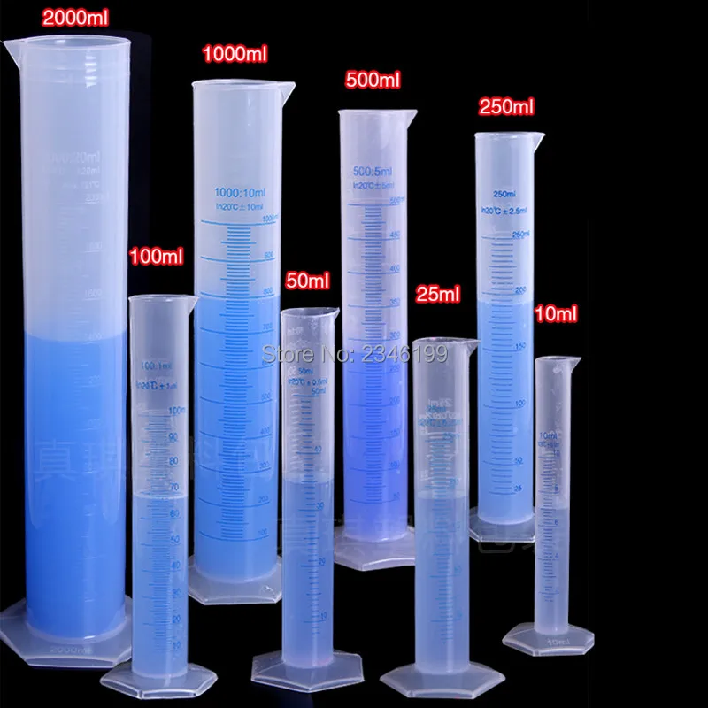 

100pcs 10ML 25ML 50ML Clear Plastic Measuring Cylinder Graduated Cylinder Lab Supplies Free Shipping