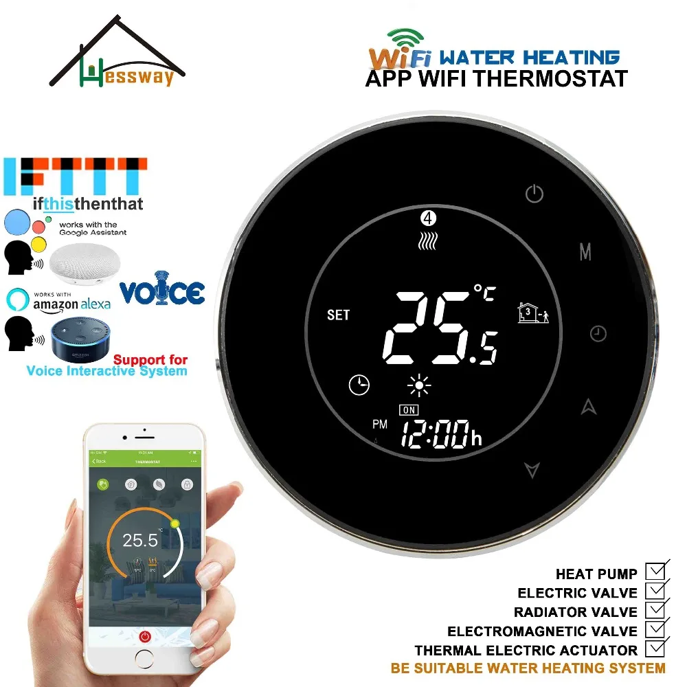 

95-240VAC voice interac smart WIFI THERMOSTAT google Assistant Amazon Alexa IFTTT for water floor heating controller