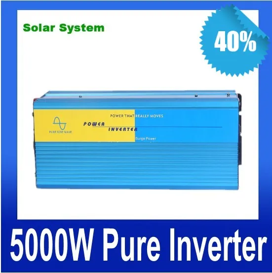 Zuivere sinus omvormer 5000W 12VDC 110 V/120 V/220 V/230VAC 50Hz/60Hz пиковая мощность 10000W безсеточный чистый