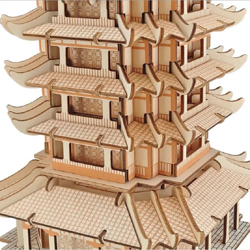 beautiful Wooden Simulation of 3d building models DIY puzzle toys Birthday present | Игрушки и хобби