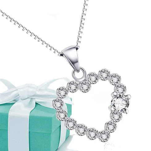 

Новинка 2015! кулон из серебра 925 пробы с австрийскими кристаллами, модный и высококачественный рождественский подарок, Женское Ожерелье, аму...