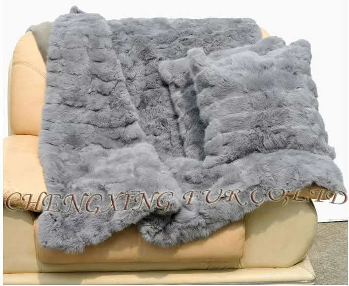 安い CX-D-30-Sソファブランケットカスタムメイドパッチワークウサギの毛皮カバーラビットファースローブランケットマットラグマット