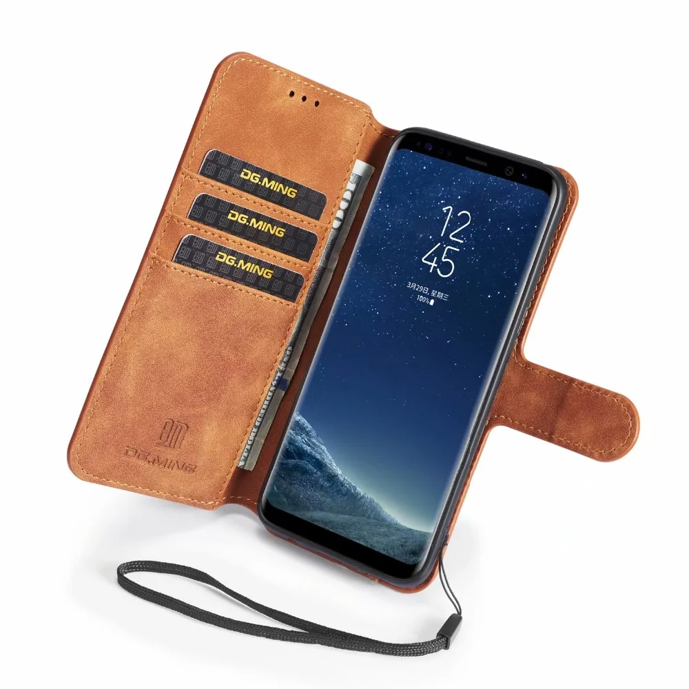 Кожаный чехол-бумажник для Samsung Galaxy S8 чехлы-книжки S10 Plus S10e plus простой кожаный