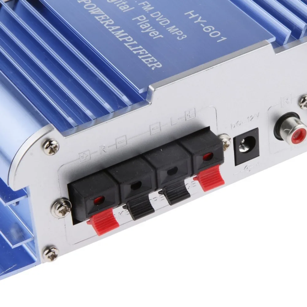 Kentiger HY601 2 Каналы красочный свет автомобиля Усилитель MP3 FM/USB игрока 20 Вт + цифровой