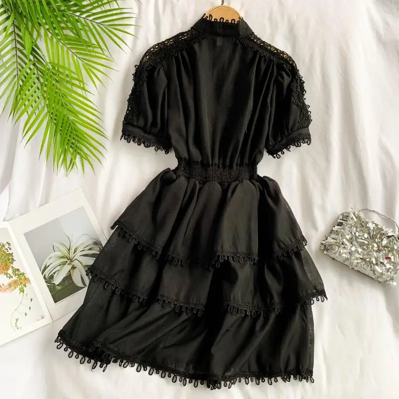 2019 Новая мода Женская одежда взрослый темперамент Стенд воротник с пышными