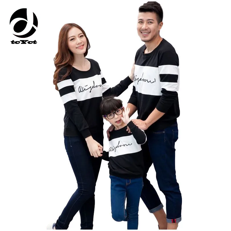 Новая модная одежда для мамы и ребенка 2016 повседневные весенние осенние с полным