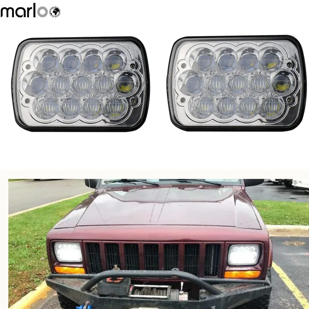 Marloo 5D объектив 5x7 7x6 дюймов светодиодный фары для GMC Chevy Jeep Cherokee XJ Wrangler YJ Comanche MJ Toyota