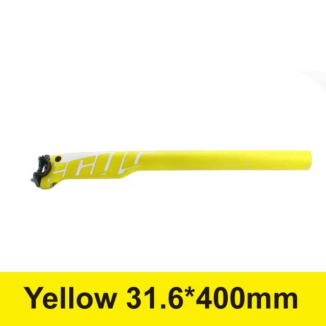Yellow 31.6x400mm Ullicyc новые стойка сидения для горного велосипеда MTB/дорожный велосипед Запчасти полный карбоновое волокно+ сплав крышка Подседельный штырь 27,2/30,8/31,6*350/400 мм - Цвет: Yellow 31.6x400mm