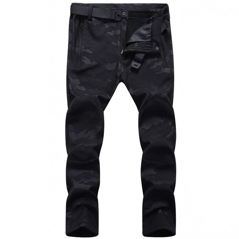 Мужские камуфляжные брюки AM365 водонепроницаемые из флиса и софтшелла для
