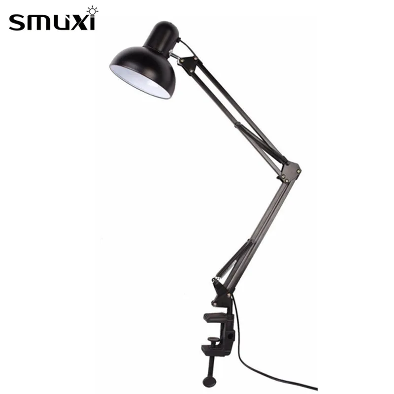 Smuxi E27/E26 светодиодные лампы лампа настольная Гибкая AC85-265V кулисой крепление лампы офис-студия домашний светильник Настольный