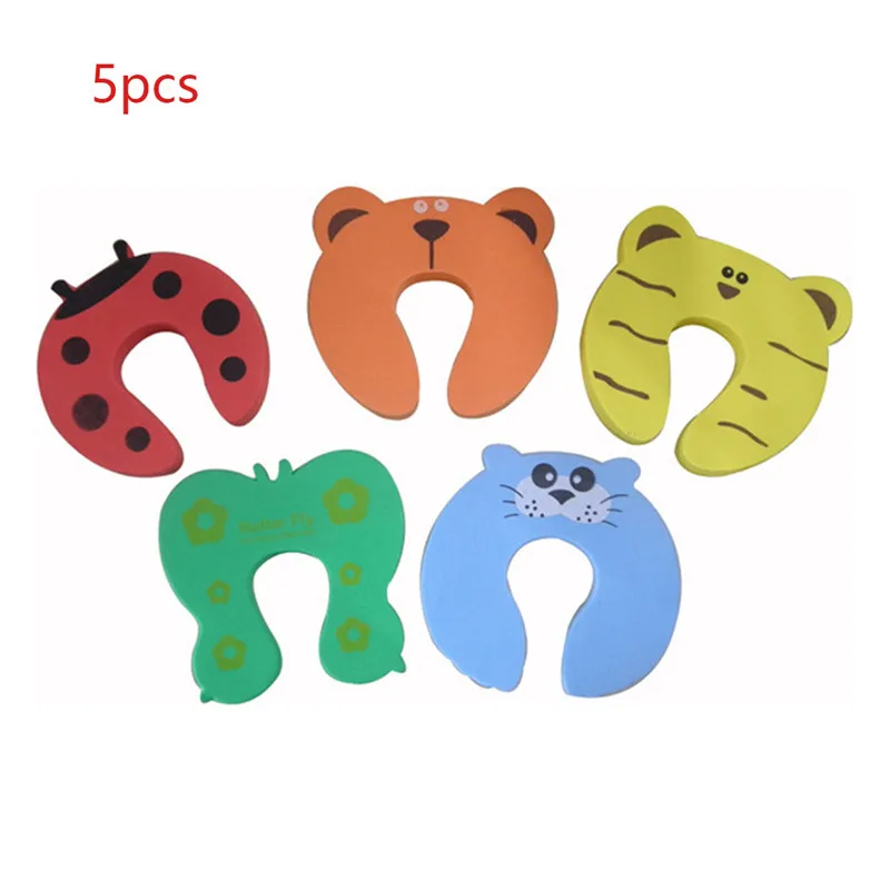 multicolor CYSINCOS 5 шт. Детская безопасность милые животные безопасности карты двери уход за ребенком замок Защита детей - Цвет: multicolor