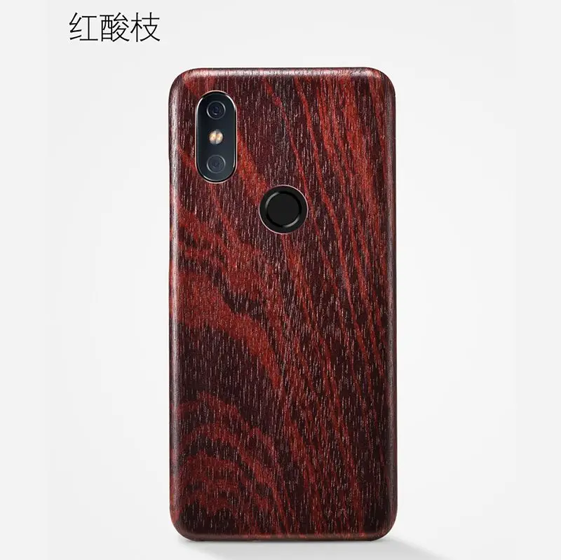 3 Red Rosewood Чехол для телефона из натурального дерева для Xiaomi mi 8, чехол-накладка из черного ледяного дерева, гранатового дерева, грецкого ореха, розового дерева для mi 8 PRO - Цвет: 3 Red Rosewood