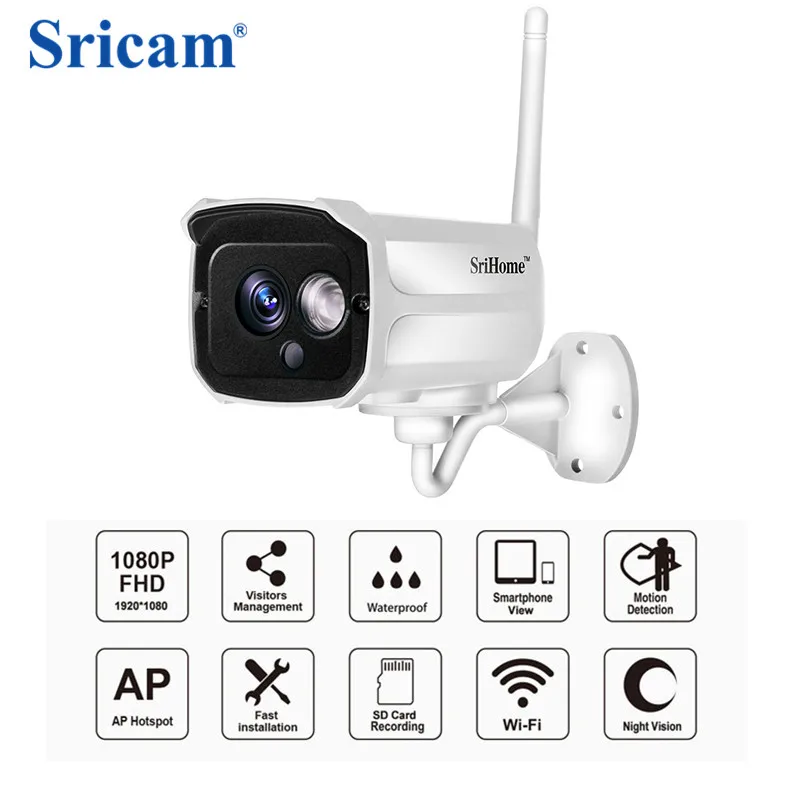 Sricam SH024 1080P беспроводная Wifi ip камера 2.0MP CCTV безопасности на открытом воздухе