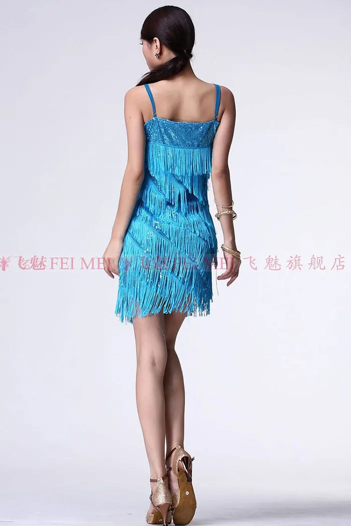 Женское платье для латинских танцев Золотое Платье с кисточками танцев|latin dress|latin