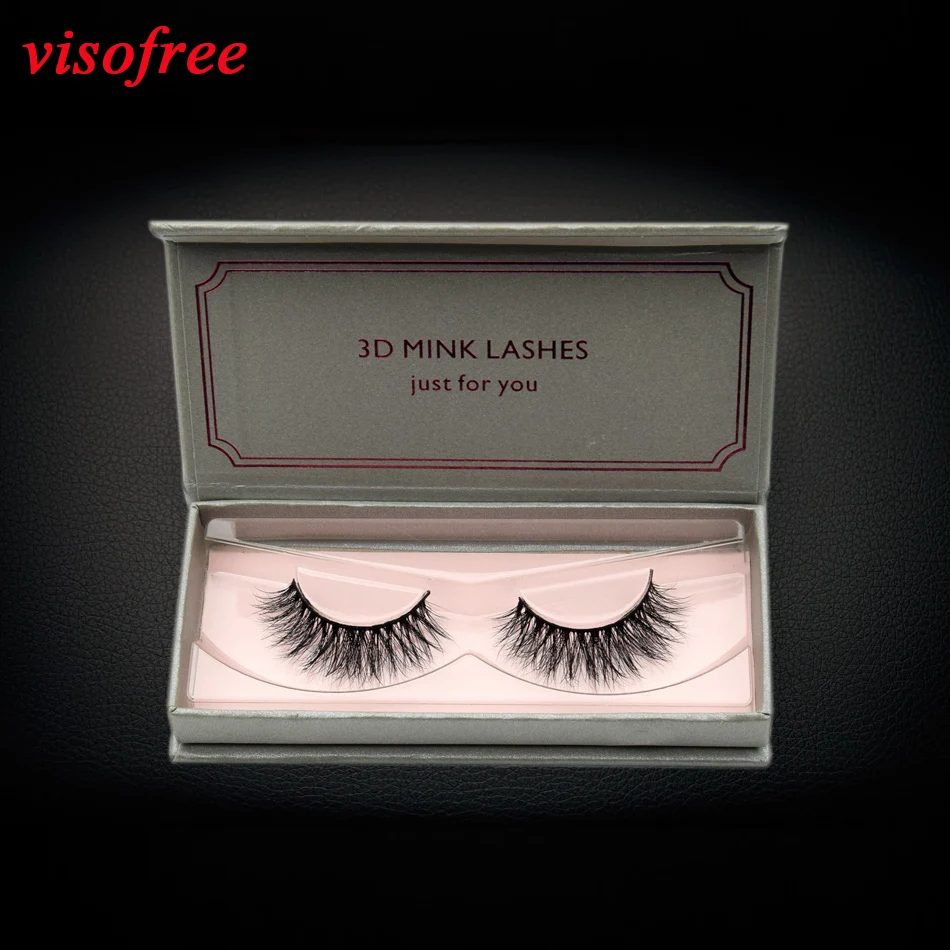 Ресницы visofree 3D норковые ресницы ручной работы полная полоса крест накладные